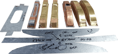 Tank fabrication for the Chevrolet radiator.